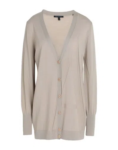Armani Exchange Woman Cardigan Sand Size M Virgin Wool, Wool, Elastane, Polyamide In Beige