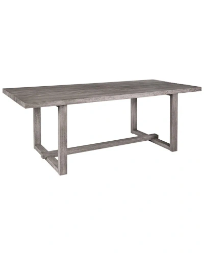 Armen Living Vivid Outdoor Patio Dining Table In Gray