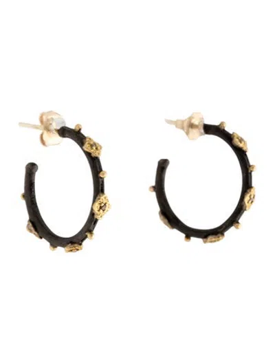 Pre-owned Armenta Diamond Crivelli Granulation Hoop Earrings In Multicolor