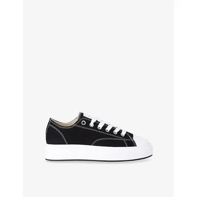 Arne Mens Blk/white Homerun Canvas Low-top Trainers Eur 43 / 9 Uk In Multi