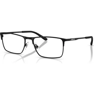 Arnette 55mm Rectangle Optical Glasses In Black