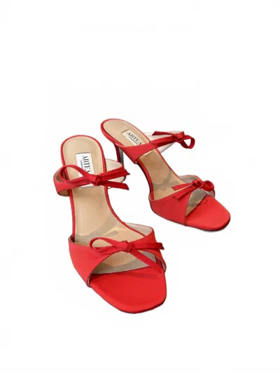 Arteana Women's Asti 75 Slide Sandals In Coral Red