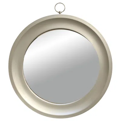 Pre-owned Artemide Sergio Mazza For , Round Wall Mirror, Italy, 1970s In Gray