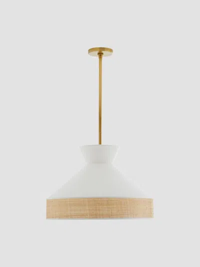 Arteriors Malena Rattan Pendant In White