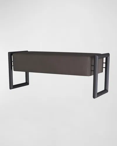 Arteriors Wilcox Leather Bench, 48" In Brown
