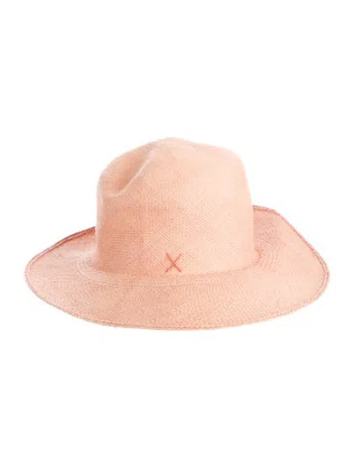 Pre-owned Artesano Straw Hat In Pink