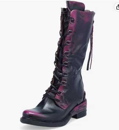 As98 Women's Steward Boot In Distressed Fuchsia In Multi