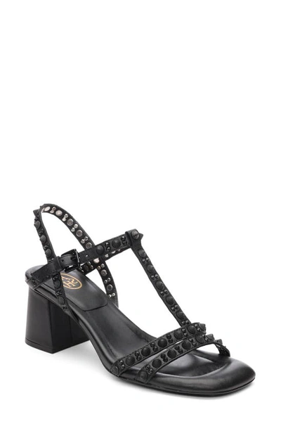 Ash Janice Studded Block Heel Sandal In Black