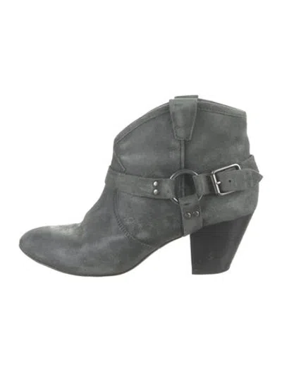 Pre-owned Ash Suede Western Boots In Grey