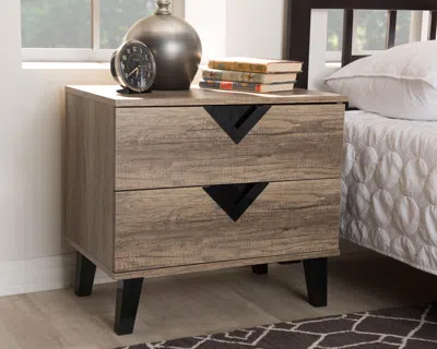 Ashley 2 Drawer Nightstand In Light Brown