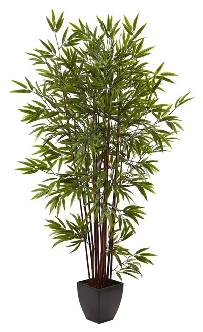 Ashley 6' Bamboo Silk Tree With Planter In Green