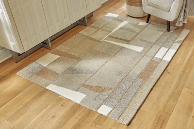 Ashley Abbotton 8' X 10' Rug In Taupe/gray/caramel