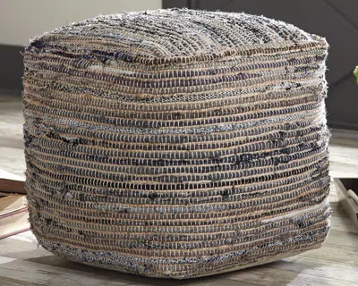 Ashley Absalom Pouf In Denim