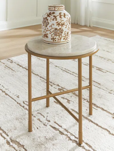 Ashley Alben End Table In Antique Gold