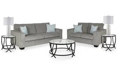 Ashley Altari 7 Piece Living Room In Alloy
