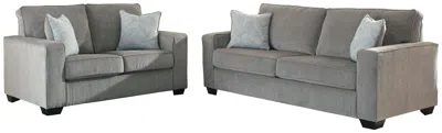 Ashley Altari Sofa And Loveseat In Alloy
