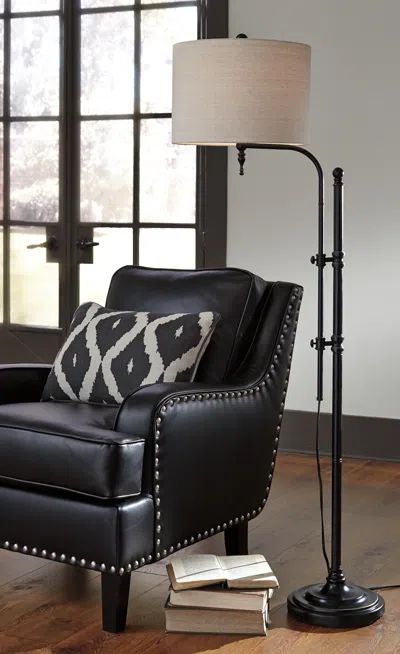 Ashley Anemoon Floor Lamp In Black