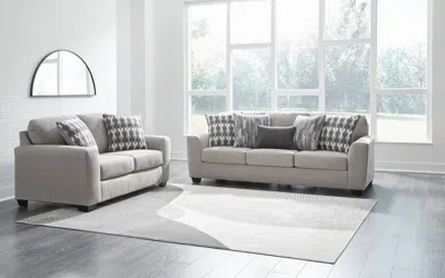 Ashley Avenal Park Sofa And Loveseat In Flannel