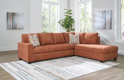 Ashley Aviemore 2-piece Sectional With Chaise In Spice