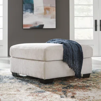 Ashley Aviemore Oversized Accent Ottoman In Stone