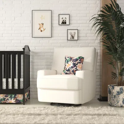 Ashley Baby Relax Rylan Swivel Glider Nursery Recliner In White