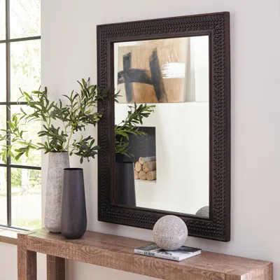 Ashley Balintmore Accent Mirror In Dark Brown
