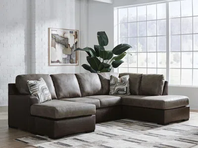 Ashley Baltic-park 2-piece Sectional With Chaise In Fossil