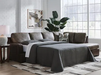 Ashley Baltic-park 2-piece Sleeper Sectional With Chaise In Fossil