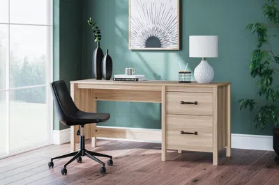 Ashley Battelle 60" Home Office Desk In Tan