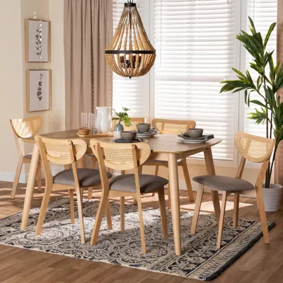 Ashley Baxton Studio Dannell Dining Table And 6 Chairs In Gray/natural Oak