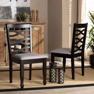 Ashley Baxton Studio Lanier Dining Chairs (set Of 2) In Gray/dark Brown
