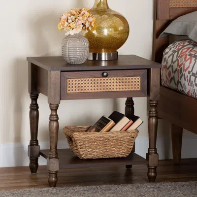 Ashley Baxton Studio Roden 20" Nightstand In Dark Brown