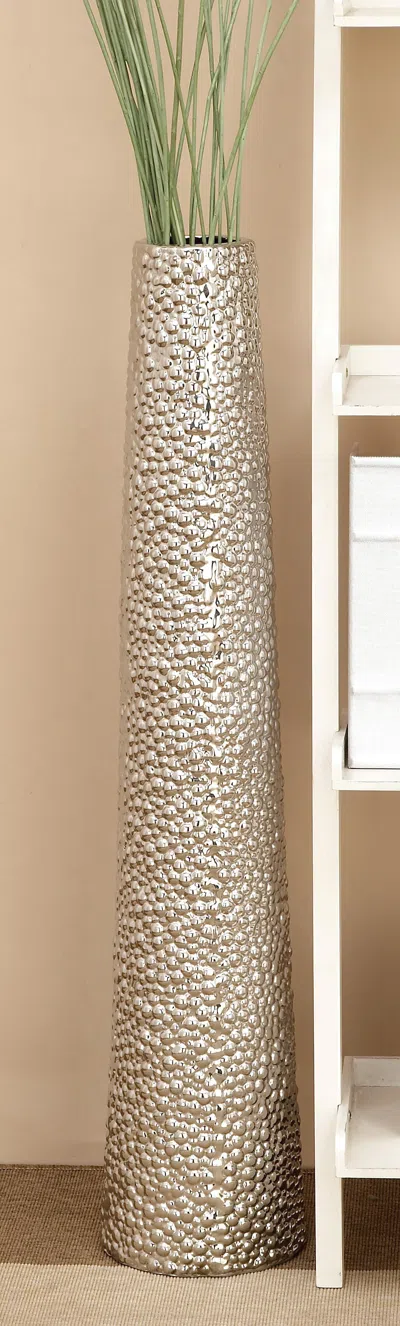 Ashley Bayberry Lane Bubble Texture Vase In Silver