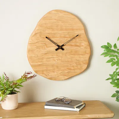 Ashley Bayberry Lane Wavy Decorative Wall Clock In Brown