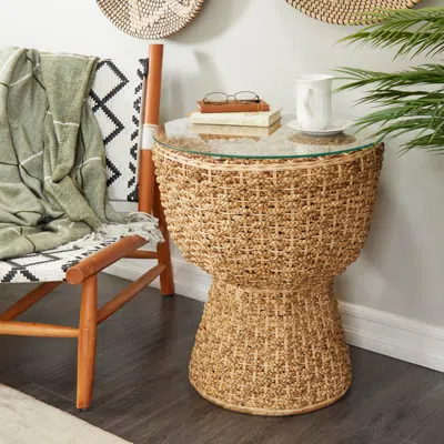 Ashley Bayberry Lane Woven Accent Table In Brown
