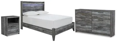 Ashley Baystorm Full Panel Bed With Dresser And Nightstand In Gray