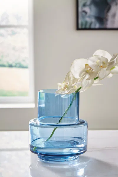 Ashley Bealen Small Vase In Dark Blue