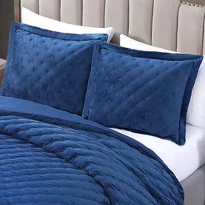 Ashley Bebejan® 3 Piece Queen Comforter Set In Navy