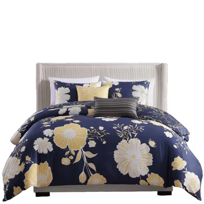 Ashley Bebejan Sunglow 5 Piece Queen Comforter Set In Blue