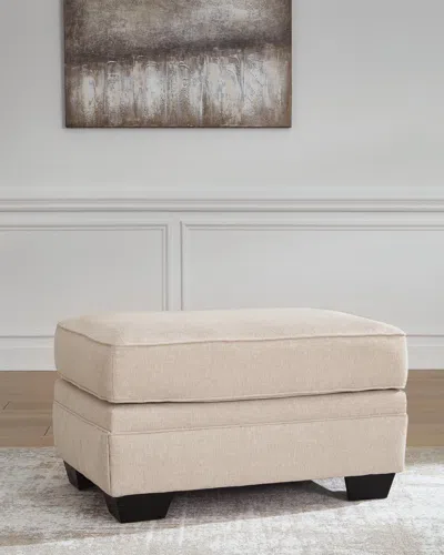 Ashley Belcaro Place Next-gen Nuvella™ Performance Fabric Ottoman In Jute