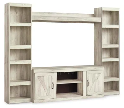 Ashley Bellaby Entertainment Center With 60" Tv Stand In Whitewash