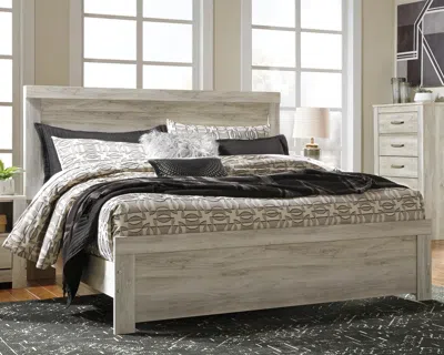 Ashley Bellaby King Panel Bed In Whitewash
