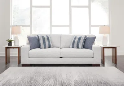 Ashley Belvoir Next-gen Nuvella™ Performance Fabric Sofa In Snow