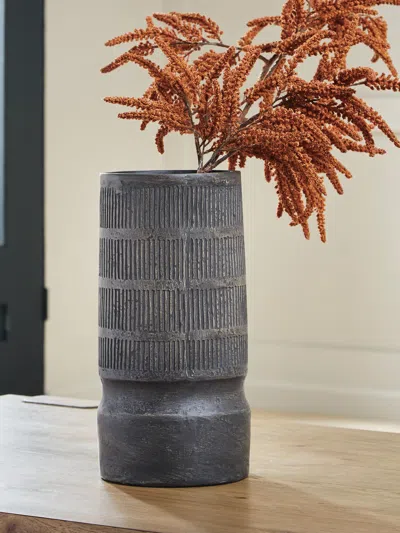 Ashley Beninworth Vase In Antique Black