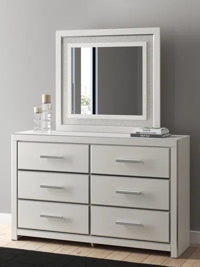 Ashley Birmonton Dresser And Mirror In White