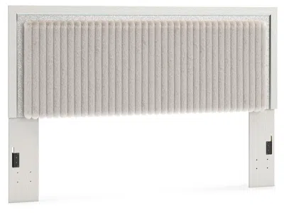 Ashley Birmonton King Upholstered Panel Headboard In White