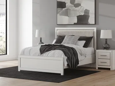 Ashley Birmonton Queen Upholstered Panel Bed In White