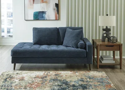 Ashley Bixler Right-arm Facing Corner Chaise In Navy