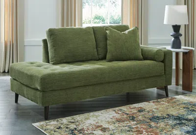 Ashley Bixler Right-arm Facing Corner Chaise In Olive