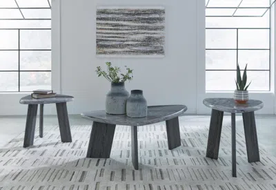Ashley Bluebond Table (set Of 3) In Gray